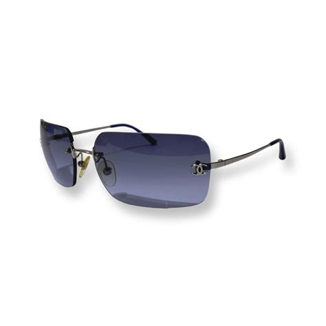 CHANEL Coco Mark Rhine Rimless Sunglasses 4017.